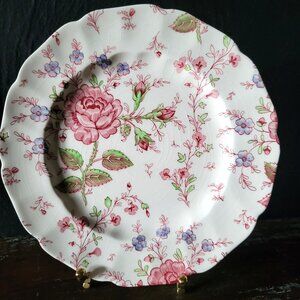 Vintage Johnson Brothers Rose Chintz Salad Plate *Crazing